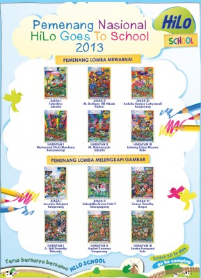 Pemenang Nasional Lomba Mewarnai HiLo Goes To School 2013